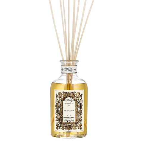 WALLY Parfum d'ambiance avec bâtonnets SIGNORIA ambre vanille verre 250ml