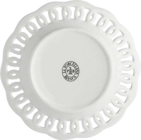 La Porcellana Bianca Assiette ronde en porcelaine perforée "Florence" D20 cm