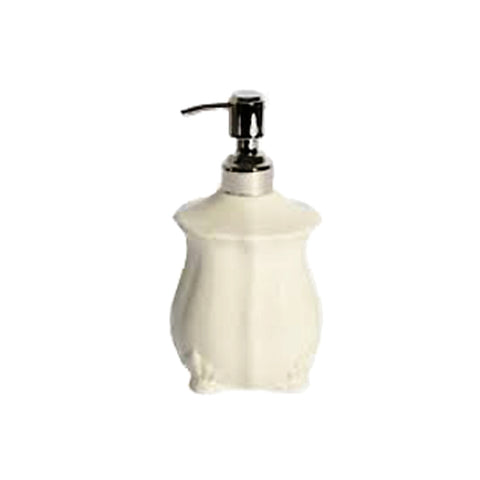 VIRGINIA CASA Dispenser Dosatore sapone liquido ceramica ISABELLA bianco h12 cm