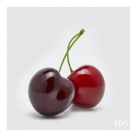 EDG Enzo de Gasperi Petites cerises rouges artificielles, faux fruits et légumes réalistes pour la décoration