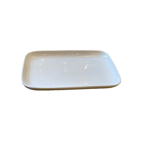 PORCELAINE BLANCHE Plateau de service rectangulaire en porcelaine blanche 22x15 cm