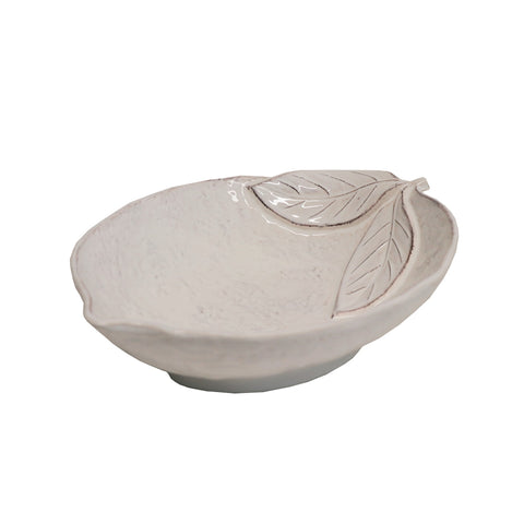 VIRGINIA CASA Insalatiera limone AGRUMI ceramica bianco anticato 30x23 cm