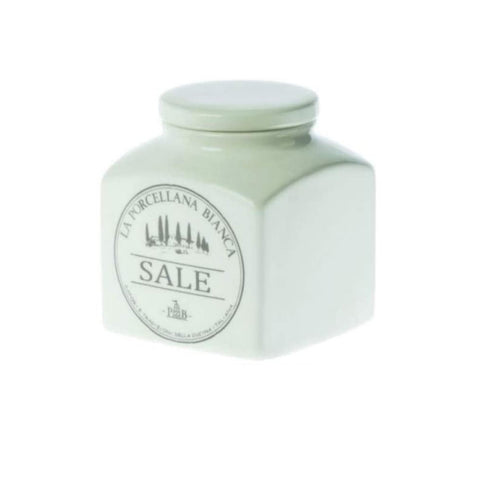 LA PORCELAINE BLANCHE Pot à sel récipient en porcelaine H11 cm
