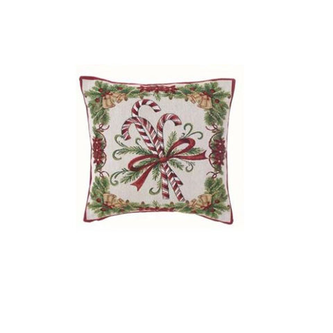 BLANC MARICLO' Christmas square cushions in GOBELIN cotton 40x40 cm A29928