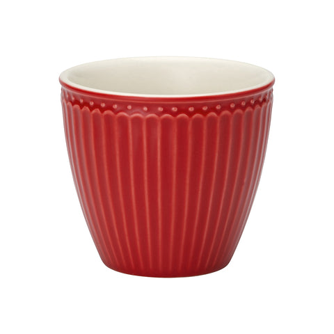 GREENGATE Grande tasse petit-déjeuner ALICE motif ondulé porcelaine rouge 300 ml