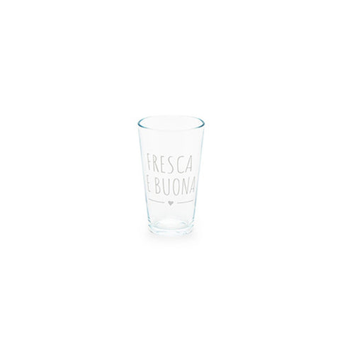 Nuvole di Stoffa Set di 6 bicchieri in vetro "Fresca e Buona" 480ml