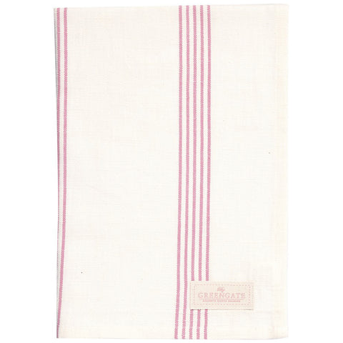 Greengate Torchon en coton rose pâle "Gladys" 50x70 cm