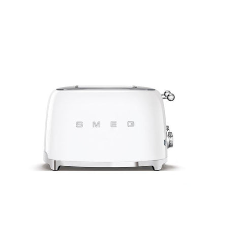 SMEG 4 Slot 6 Level White Stainless Steel Toaster 2000W TSF03WHEU