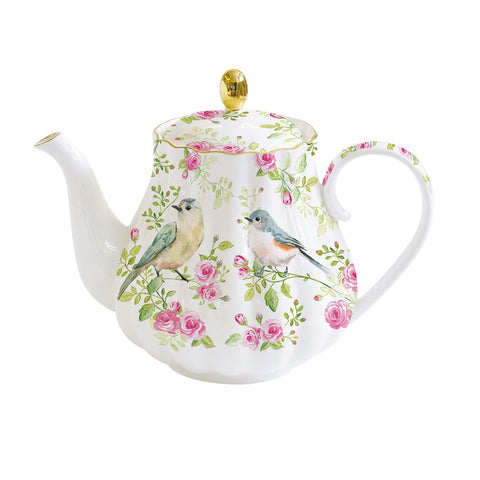 EASY LIFE SPRING TIME porcelain teapot with pink flowers in gift box 800 ml
