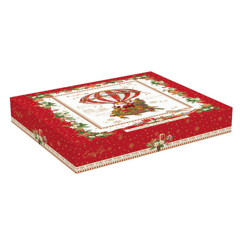 EASY LIFE Assiette Sapin de Noël en Porcelaine avec Père Noël 28,5×21