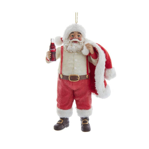 KURTADLER Babbo Natale Coca-Cola da appendere statuina natalizia rosso H12,5 cm