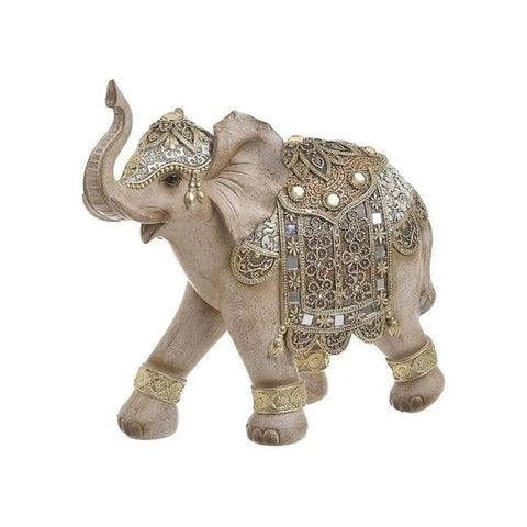 In Art Elephant statuette in polyresin with "Morocco" decorations