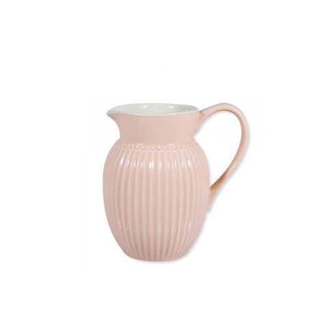 GREENGATE Decorative jug with handle in porcelain ALICE pale pink L 0,5 H 13x10 cm
