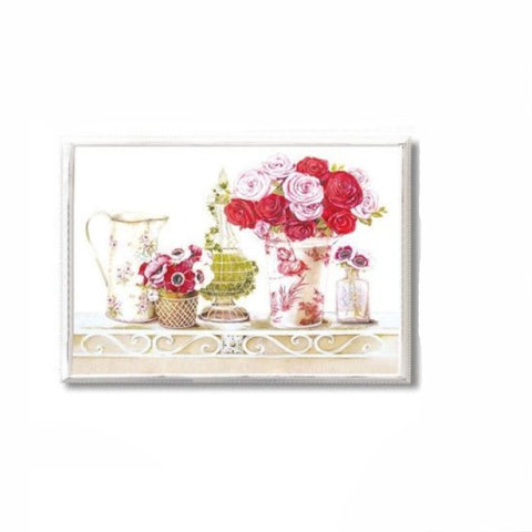 COCCOLE DI CASA Rectangular painting with roses COCCOLE 4variants 51x35x3cm QA10671