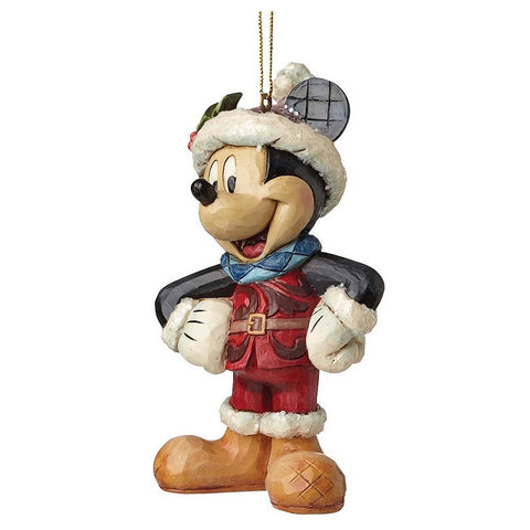 Enesco Disney Décoration d'arbre à paillettes Mickey Mouse en résine Jim Shore