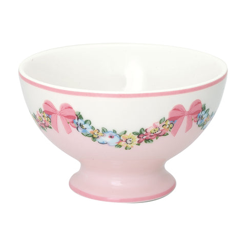 GREENGATE MAYA container snack bowl with pink porcelain flowers 200 ml
