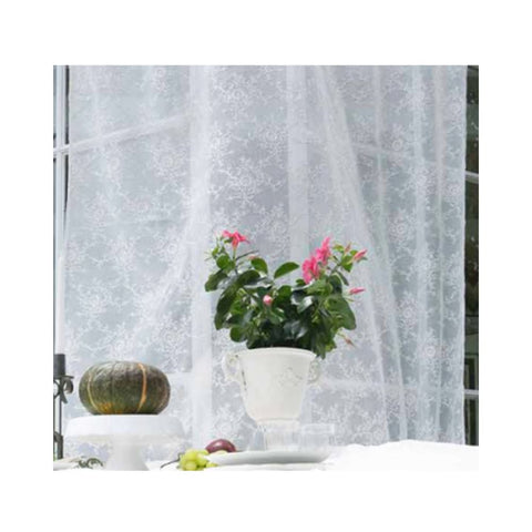 ATELIER 17 DIVINA curtain with tulle and flower embroidery three variants 140x290 cm