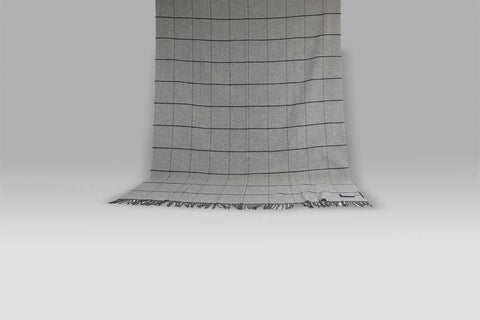 CECCHI E CECCHI Coperta plaid con frange in pura lana due colori 135x190 cm