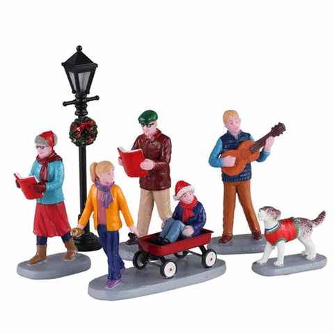 LEMAX Set 6 pieces Christmas choirs "Merry Songs" in resin