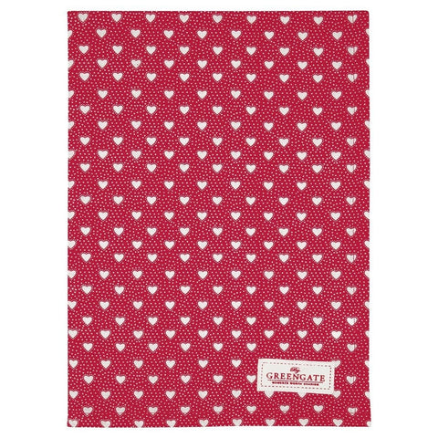 GREENGATE Tea towel in cotton PENNY RED red tea towel 50x70cm COTTEAPNY1012
