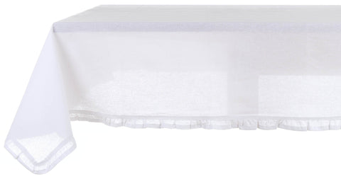 BLANC MARICLO' Nappe en coton blanc avec biscuit 150x300 cm A2513899BI