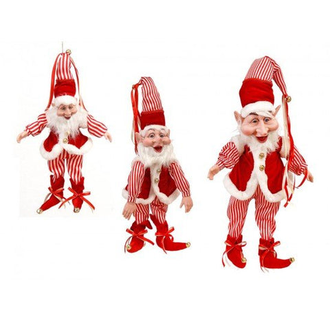 VETUR Elfo bianco e rosso decorazione natalizia 87.5 cm 94735