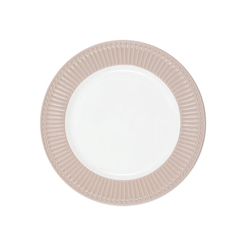 GREENGATE ALICE serving plate with wavy pattern cream stoneware Ø26,4 cm