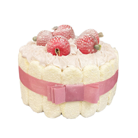 I DOLCI DI NAMI Pavesini cake with strawberries large synthetic cake Ø19 H11 cm