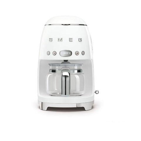 SMEG American coffee machine with filter and timer and 4 cup function DCF02WHEU