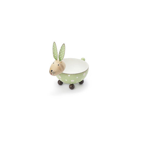 FABRIC CLOUDS Rabbit bowl with polka dots 2 variants H12 cm CDH21607