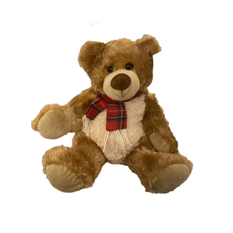 MAGNUS REGALO Plush bear BOLTON with tartan scarf 2 variants 25x32x30 cm