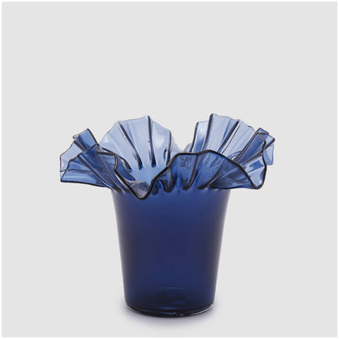 EDG - Vase évasé en verre Enzo de Gasperi "Balze" D34,5xH27 cm