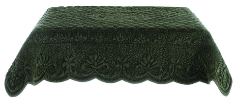 BLANC MARICLO Green cotton boutis table cover 120x120 cm a2929399sv