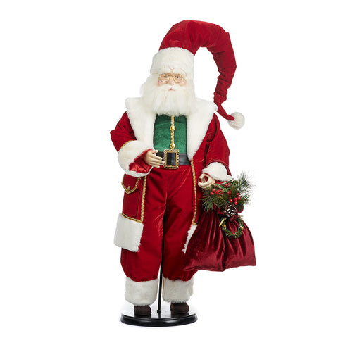 Figurine de Noël GOODWILL Père Noël en résine avec socle