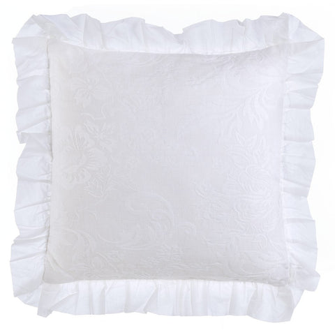 BLANC MARICLO' White “ORNAMENTAL JACQUARD” cushion cover 45x45 cm A2237499BI
