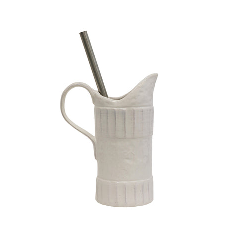 Virginia Casa Ivory ceramic toilet brush holder "Pietra"