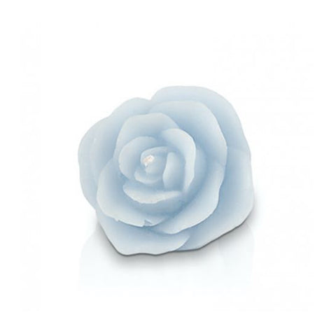 CERERIA PARMA Bougie rose petite bougie décorative en cire bleu clair Ø11 H7 cm