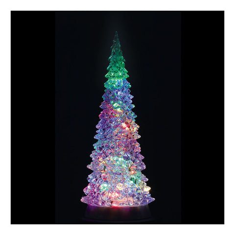 Sapin de Noël LEMAX avec décoration lumineuse pour votre village de Noël 28,6x11,4x11,4 cm