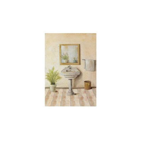 L'ART DE NACCHI Toile tableau rectangulaire peint salle de bain 2 variantes 35x3x50 cm