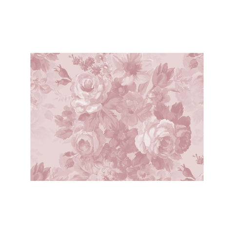 BLANC MARICLO' Tapis rectangulaire avec fleurs roses antidérapantes 92x154 cm