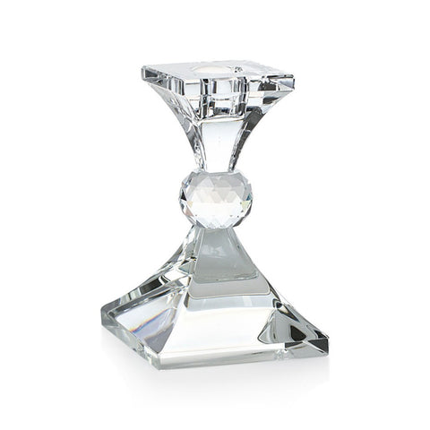 EMO' ITALIA Candlestick in transparent crystal made in Italy 7X11 cm