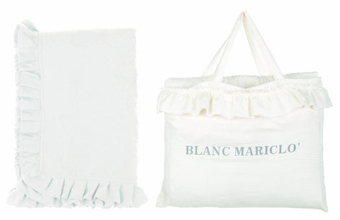 BLANC MARICLO' Boutis letto singolo con gala bianco 180x260 cm a2858199bi