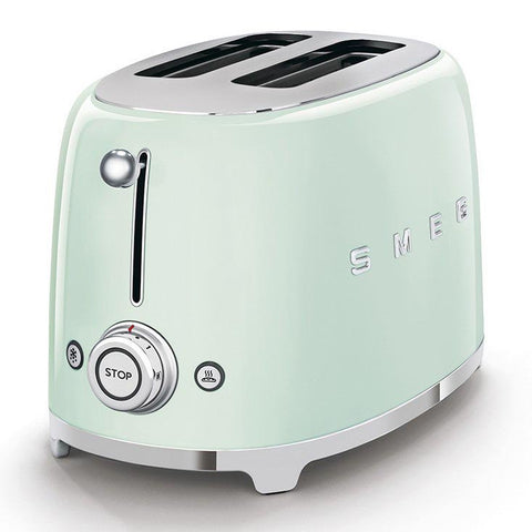 SMEG 2-slice toaster 50's style aqua green stainless steel 950W 198x310 cm