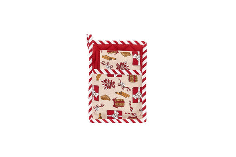 FABRIC CLOUDS Candy red pot holder and tea towel set 16x23\50x70CM cny48912