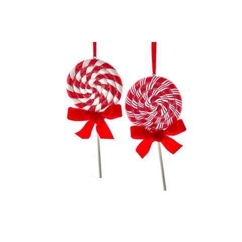 Kurt S. Adler Lollipop with bows to hang for Christmas tree 2 variants h16cm