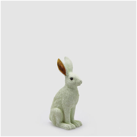 EDG - Enzo de Gasperi Shabby green resin rabbit H27x15x10 cm