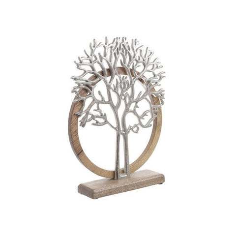 In Art Tree of life in metal and wood 20x8x26 cm