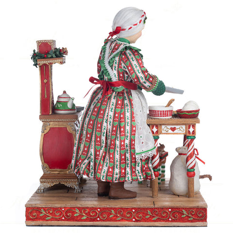 GOODWILL Statuetta natalizia Signora natale in cucina in resina