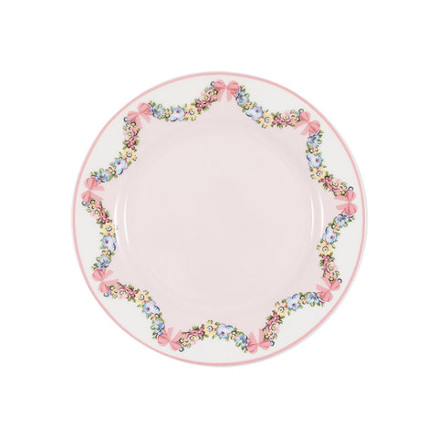 GREENGATE Dessert plate saucer MAYA with pink porcelain flowers Ø20,5 cm
