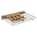 Easy Life Tagliere formaggi in vetro con filo e 4 coltelli "Les Fromages" - Angelica Home Stabia